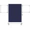 Ghent Partition Mobile 2-Sided Fabric Bulletin Board, 65"H x 46"W, Blue NEX224FFP-93 - alternate 2